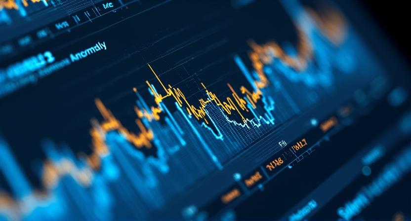 Close-up of a high-tech interface showing algorithmic shifts in data patterns